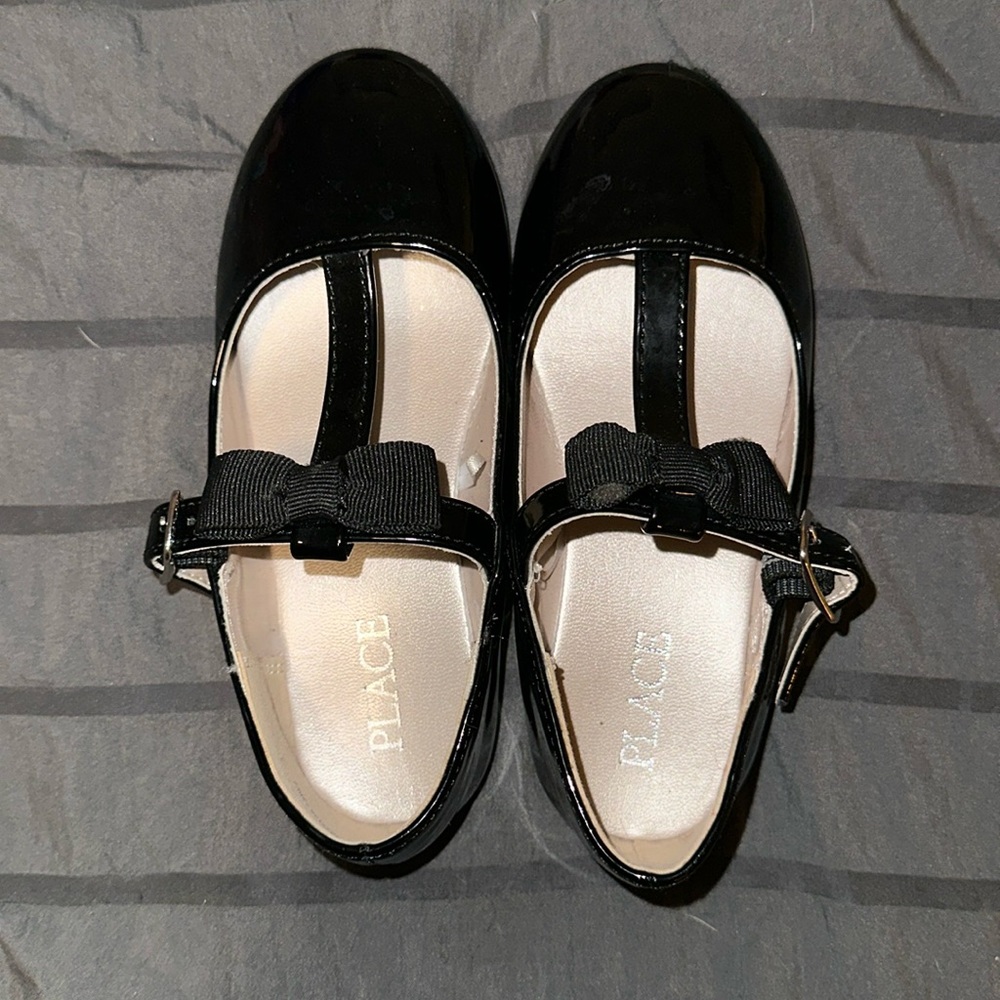 Black leather, size 9 shoes.